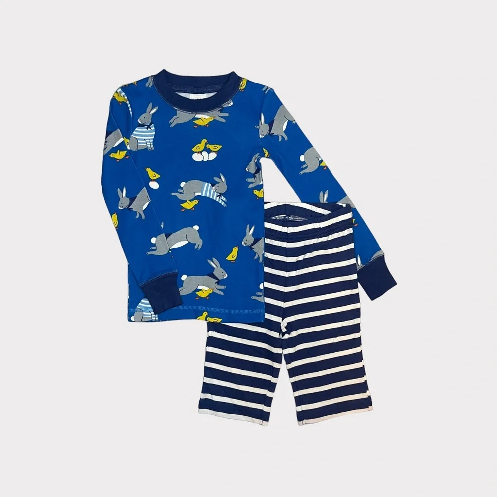Mini Boden Bunny & Baby Chick Pattern Pajamas